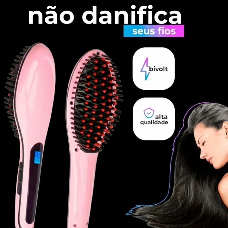 Escova Alisadora e Secadora Profissional Bivolt ©