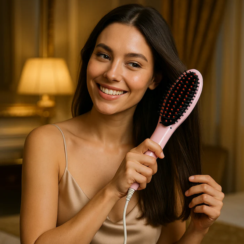 Escova Alisadora e Secadora Profissional Bivolt ©